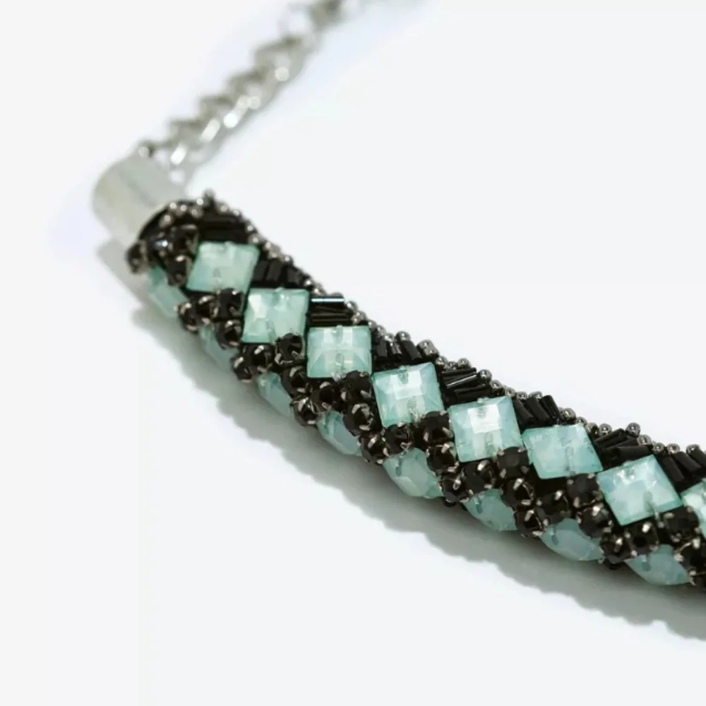Zara Green/Black Statement Necklace NWT